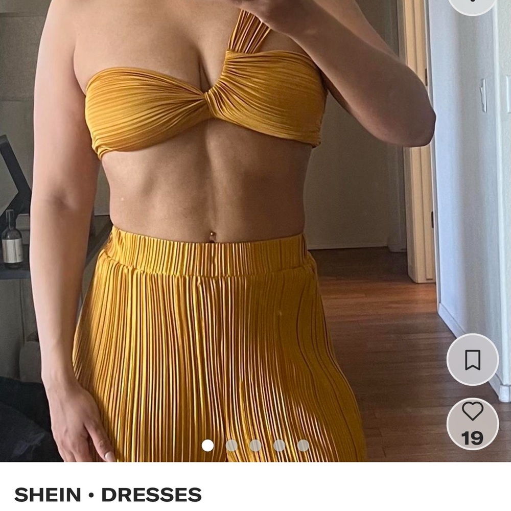 One-Shoulder Mustard Jumpsuit
